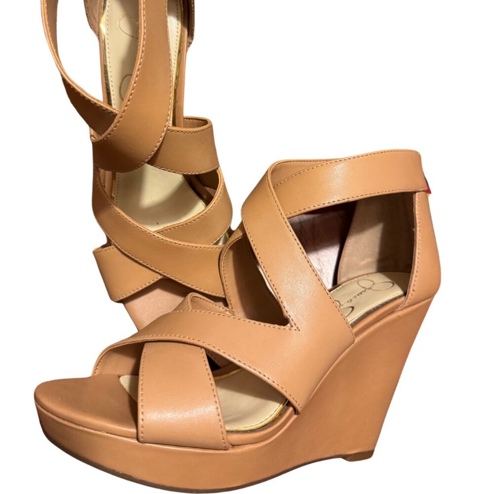 Jessica Simpson Tan Wedges